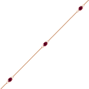 Золотой браслет с рубинами