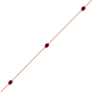 Золотой браслет с рубинами