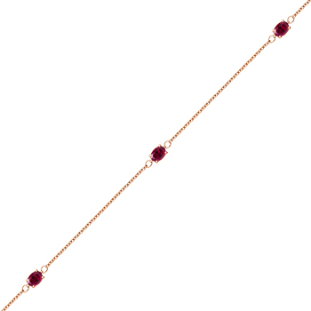 Золотой браслет с рубинами