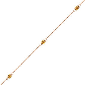 Золотой браслет с цитринами