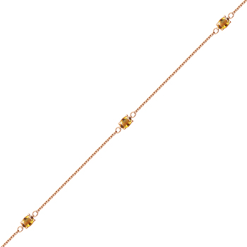 Золотой браслет с цитринами