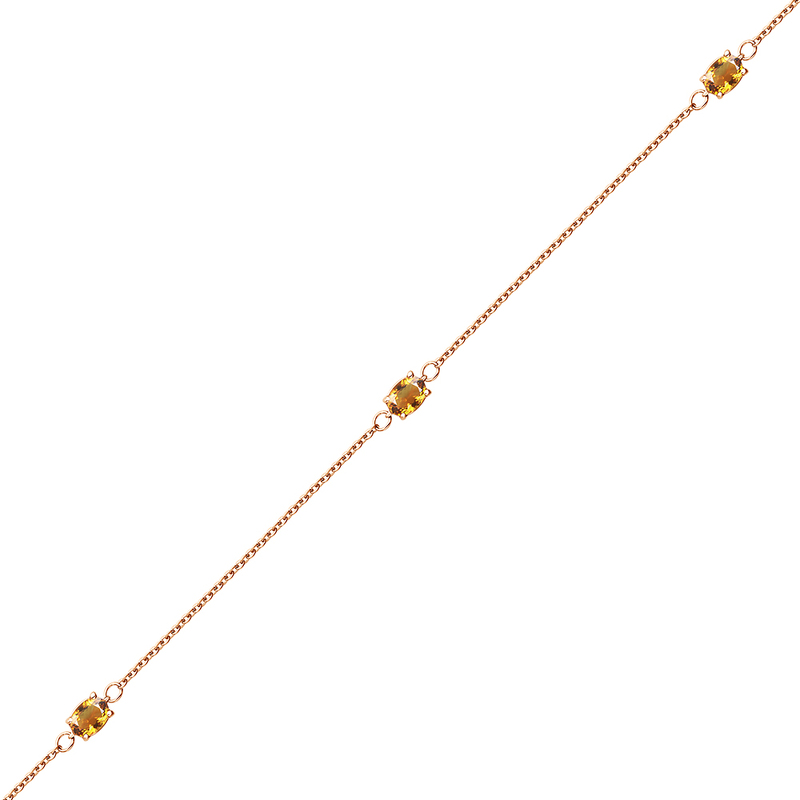 Золотой браслет с цитринами