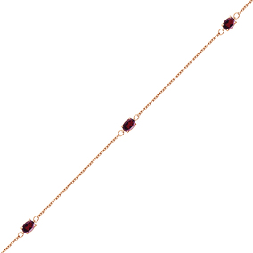 Золотой браслет с гранатами