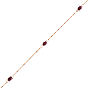 Золотой браслет с гранатами