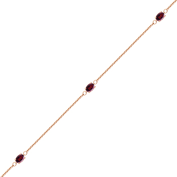 Золотой браслет с гранатами