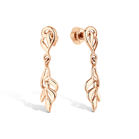 Золотые серьги-пусеты «Стихия»