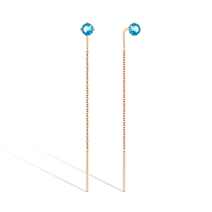 Золотые серьги с топазом