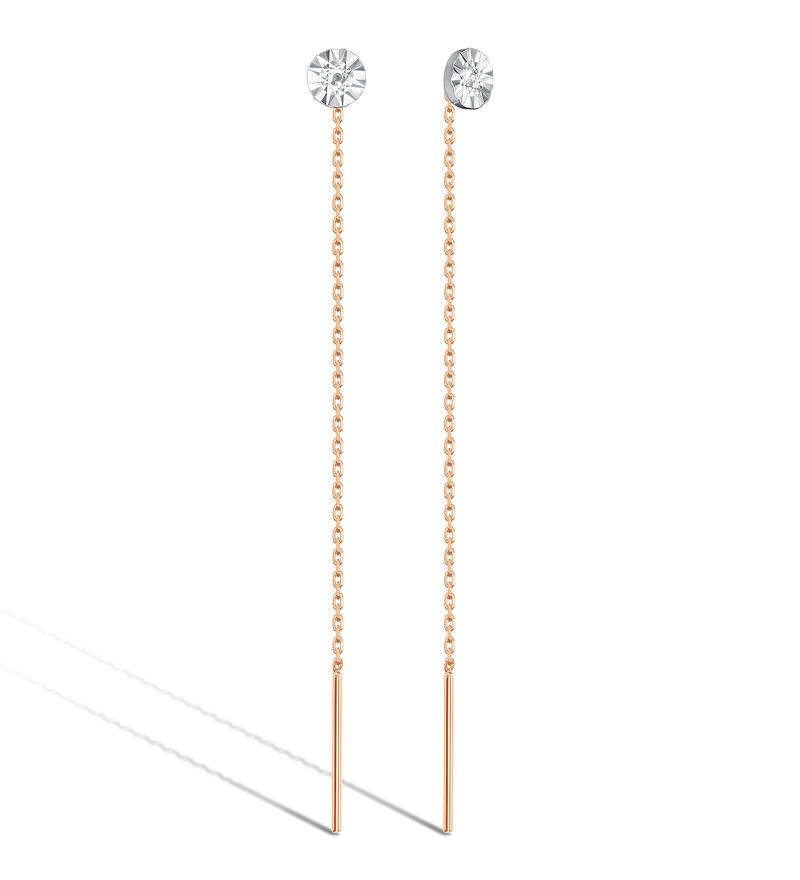 Золотые серьги-продевки