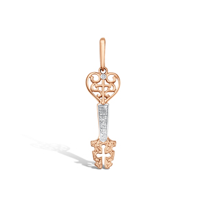 Золотая подвеска с бриллиантом