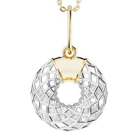 Золотая подвеска «Сокровищница» с фианитами