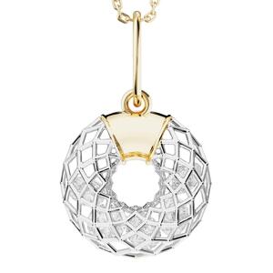 Золотая подвеска «Сокровищница» с фианитами