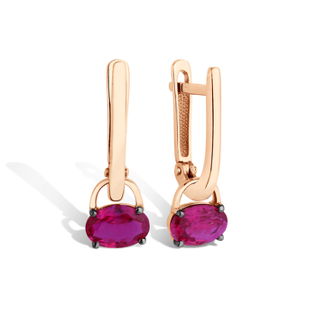 Серьги из золота с корундами 21-1330