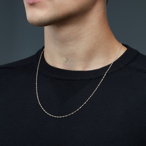 Золотая цепь «Сингапур» с алмазной огранкой