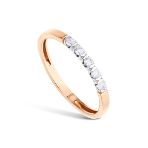 Золотое кольцо с муассанитами