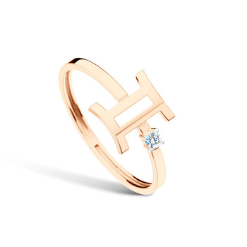 Золотое кольцо с бриллиантом синт.