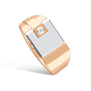 Золотое кольцо с бриллиантом