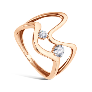 Золотое кольцо с муассанитом