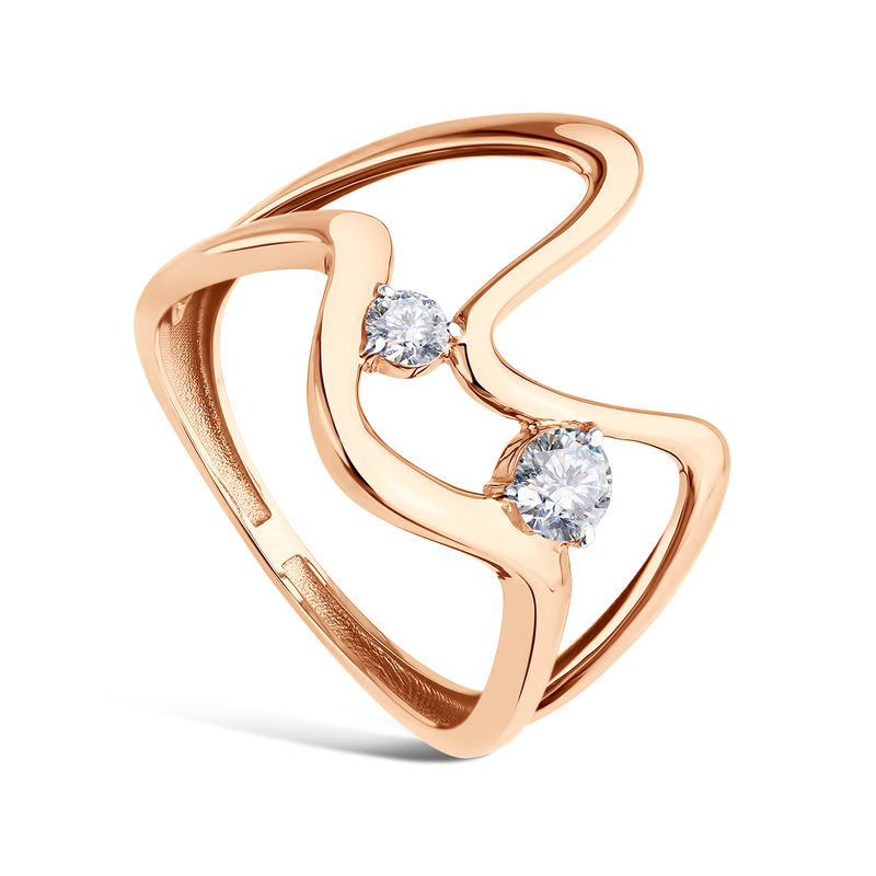 Золотое кольцо с муассанитом