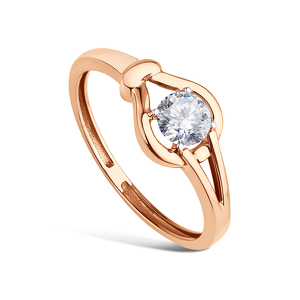 Золотое кольцо с муассанитом