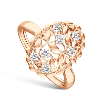 Золотое кольцо с муассанитами