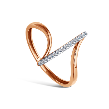 Золотое кольцо с бриллиантами