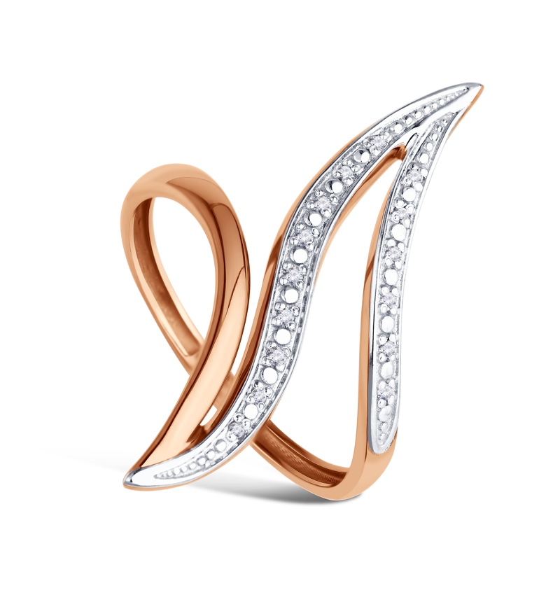 Золотое кольцо с бриллиантами