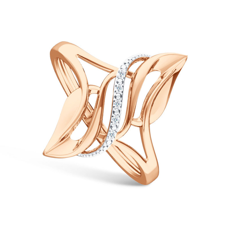 Золотое кольцо с бриллиантами