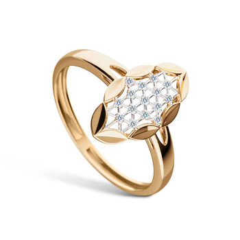 Золотое кольцо с бриллиантами