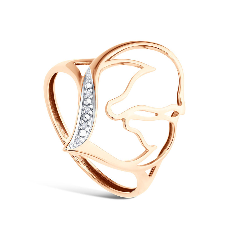 Золотое кольцо «Символ года» с бриллиантами