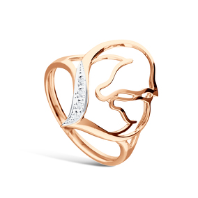 Кольцо из золота с бриллиантами 19-1947