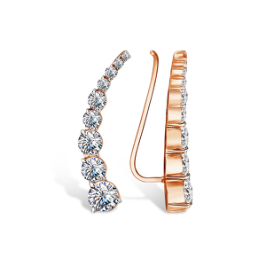 Золотые серьги с фианитами и фианитом