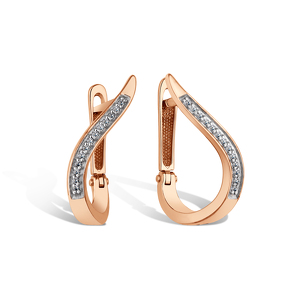 Золотые серьги с бриллиантами