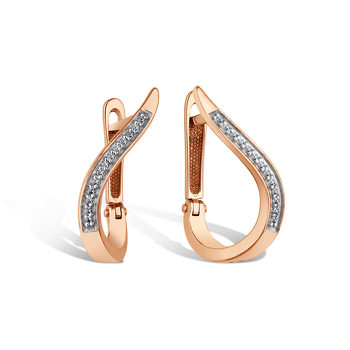 Золотые серьги с бриллиантами