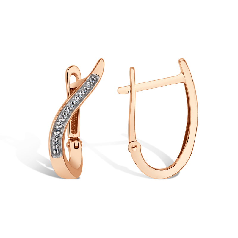 Золотые серьги с бриллиантами