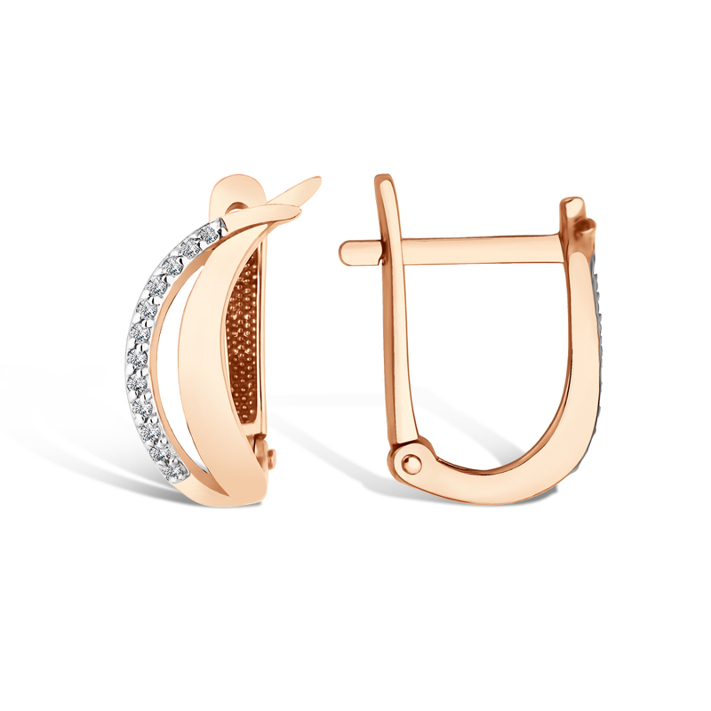 Золотые серьги с бриллиантами