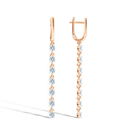 Золотые серьги с муассанитами