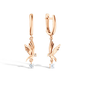 Золотые серьги с бриллиантами