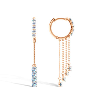 Золотые серьги с муассанитами