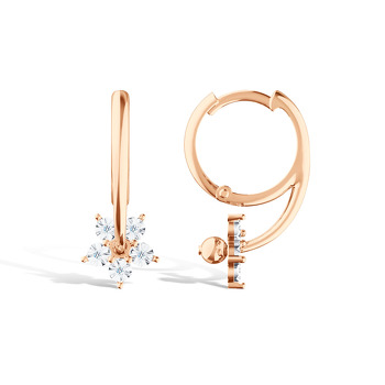 Золотые серьги с бриллиантами