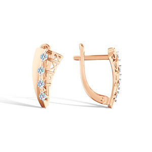Золотые серьги с муассанитом