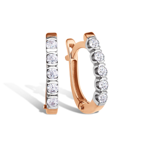 Золотые серьги с муассанитами