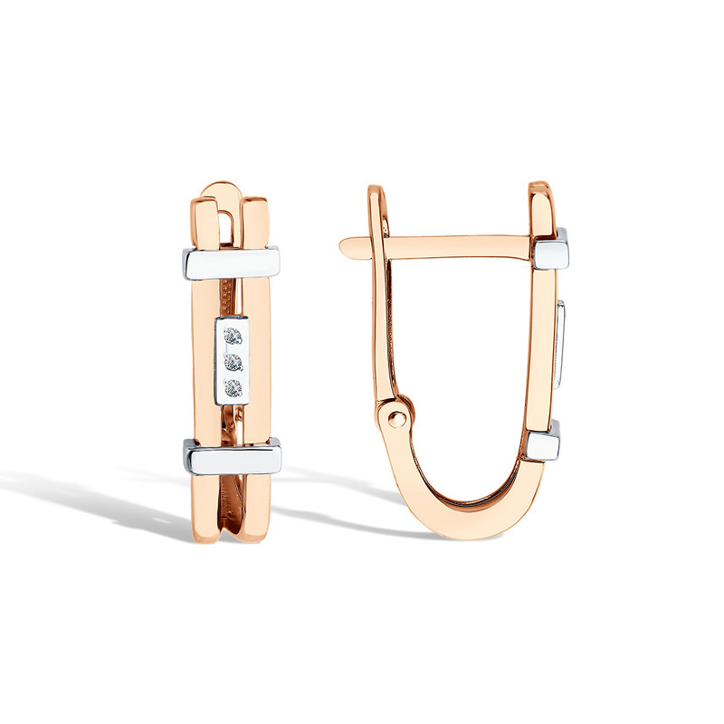 Золотые серьги с бриллиантами