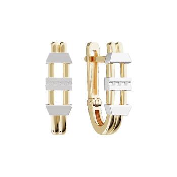 Серьги из красного золота с бриллиантами 21-1239