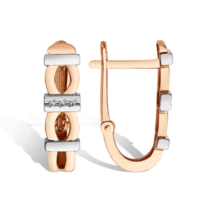 Золотые серьги с бриллиантами