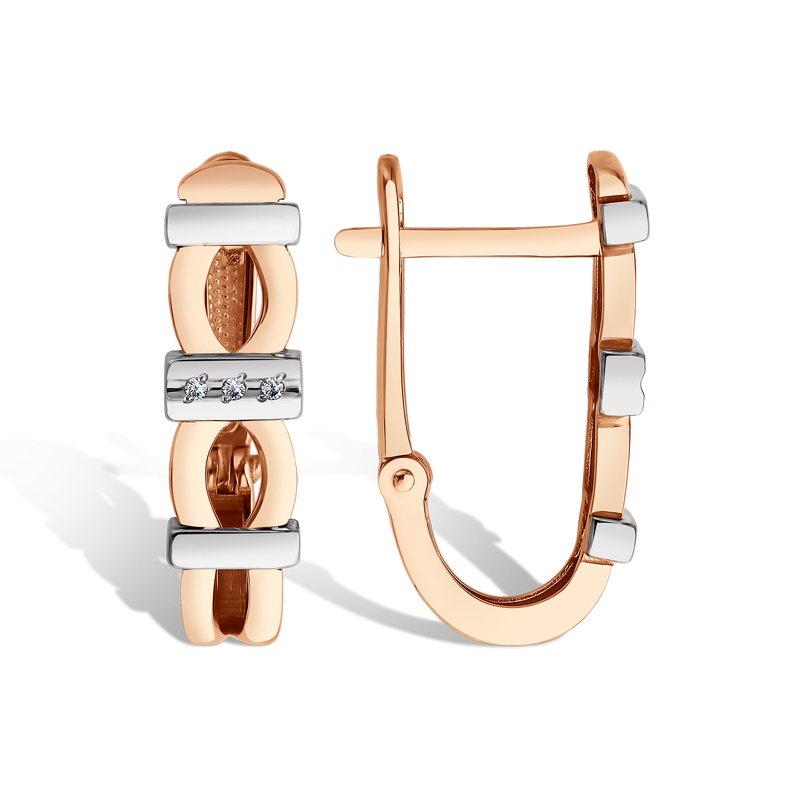 Золотые серьги с бриллиантами