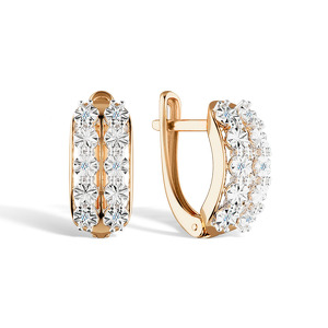 Золотые серьги с бриллиантами