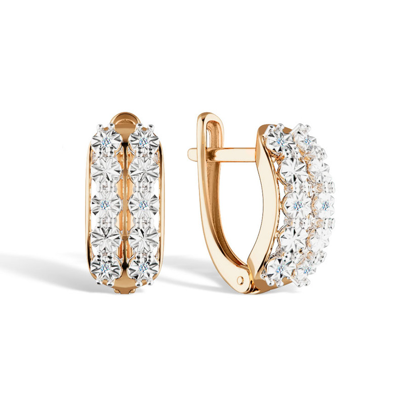 Золотые серьги с бриллиантами