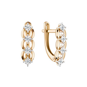 Золотые серьги с бриллиантами