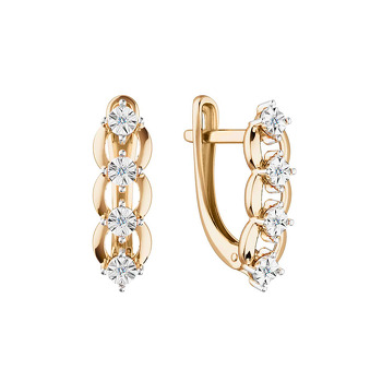 Золотые серьги с бриллиантами