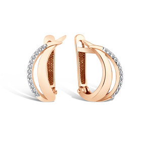 Серьги из золота с бриллиантами 28-1270